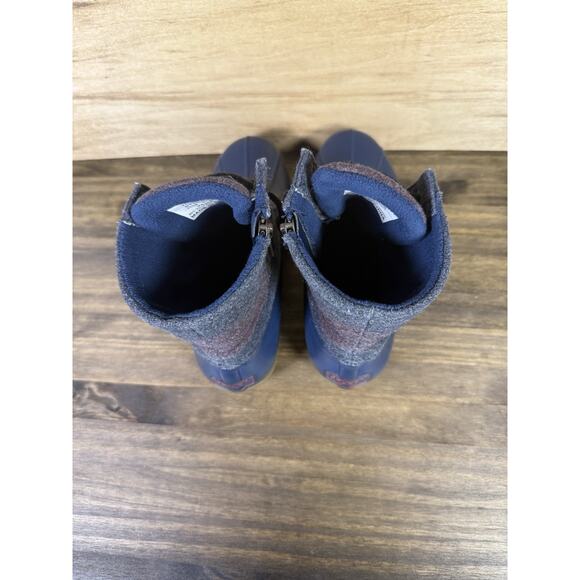 Sperry Duck Boots Womens Size 7 Saltwater Blue Wool Lace Up Ankle Top - Picture 8 of 11